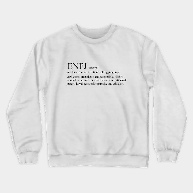 ENFJ Personality (Dictionary Style) Light Crewneck Sweatshirt by personalitysecret